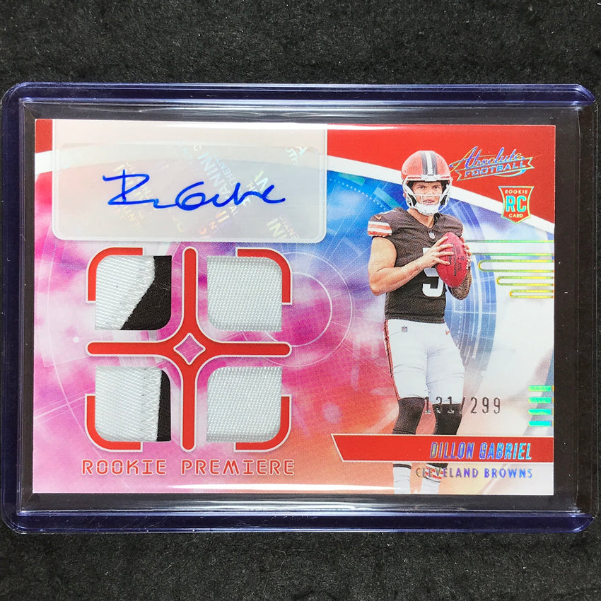 2025 Absolute DILLON GABRIEL Rookie Premiere Materials Quad Patch Auto 131/299