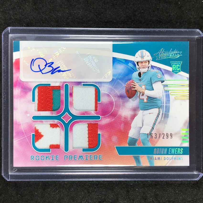 2025 Absolute QUINN EWERS Rookie Premiere Materials Quad Patch Auto 163/299