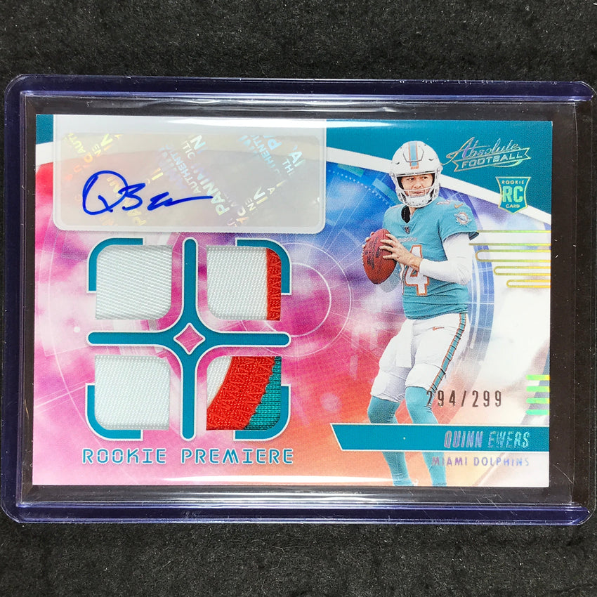 2025 Absolute QUINN EWERS Rookie Premiere Materials Quad Patch Auto 294/299