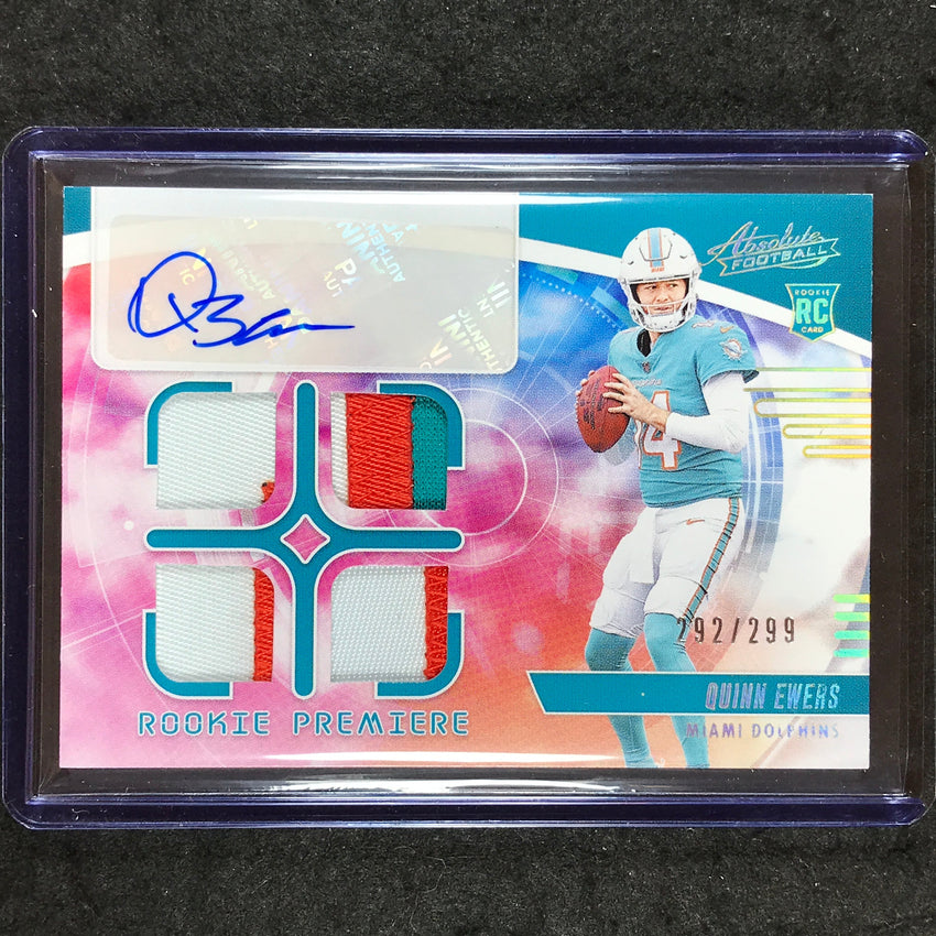 2025 Absolute QUINN EWERS Rookie Premiere Materials Quad Patch Auto 292/299