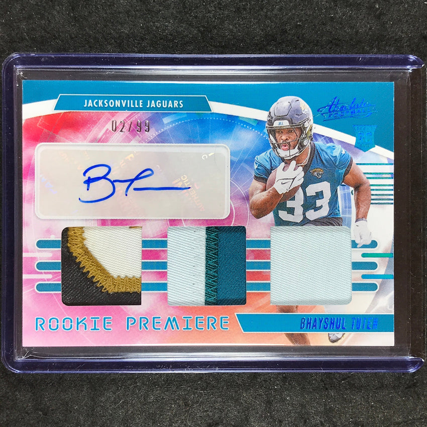2025 Absolute BHAYSHUL TUTEN Rookie Premiere Materials Triple Patch Auto 2/99