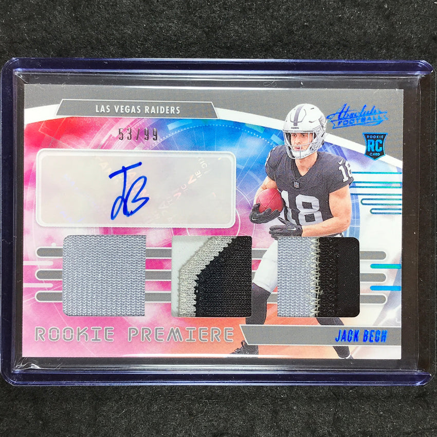 2025 Absolute JACK BECH Rookie Premiere Materials Triple Patch Auto 53/99