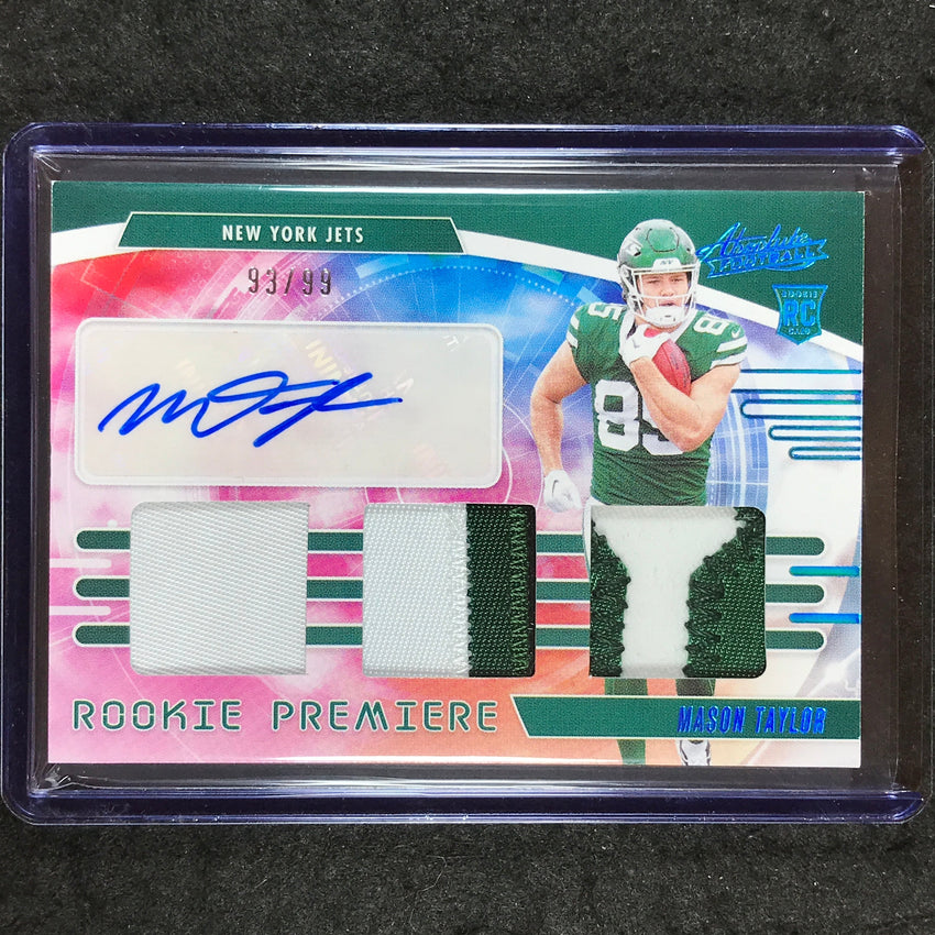 2025 Absolute MASON TAYLOR Rookie Premiere Materials Triple Patch Auto 93/99