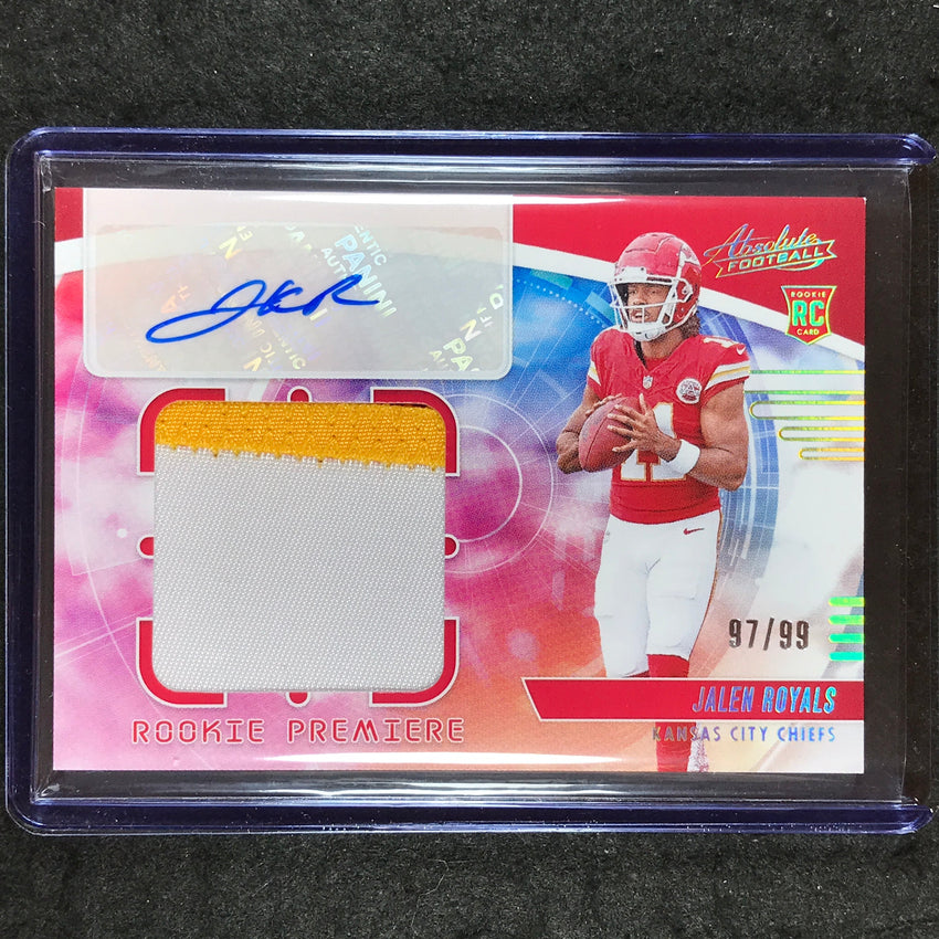 2025 Absolute JALEN ROYALS Rookie Premiere Materials Patch Auto Jumbo 97/99