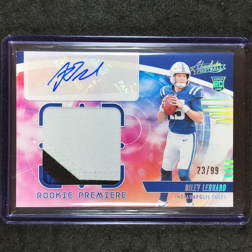2025 Absolute RILEY LEONARD Rookie Premiere Materials Patch Auto Jumbo 23/99