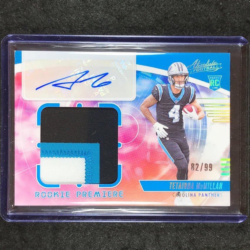2025 Absolute TETAIROA MCMILLAN Rookie Premiere Materials Patch Auto Jumbo 82/99