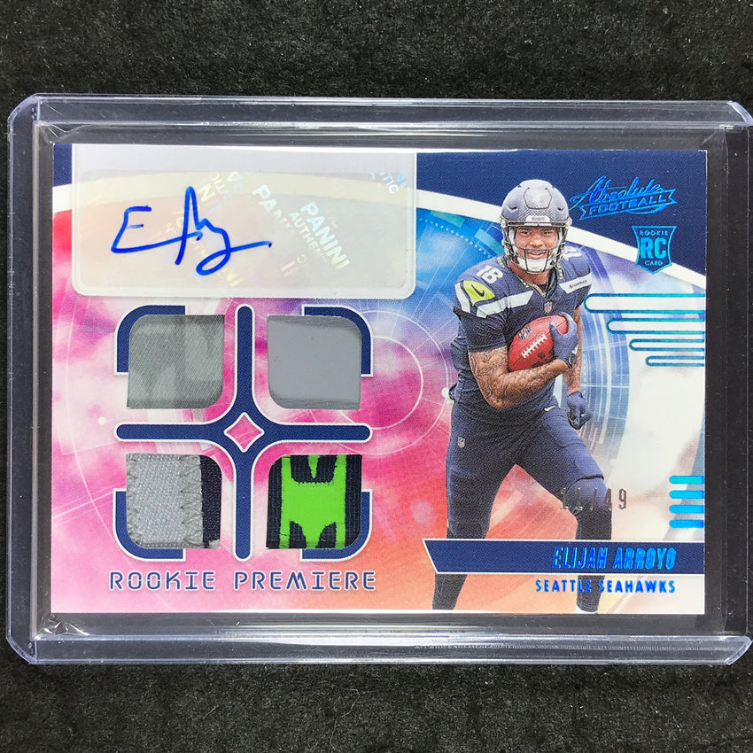 2025 Absolute ELIJAH ARROYO Rookie Premiere Materials Quad Patch Auto 11/49