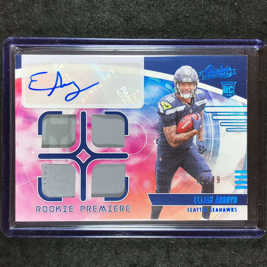 2025 Absolute ELIJAH ARROYO Rookie Premiere Materials Quad Patch Auto 16/49