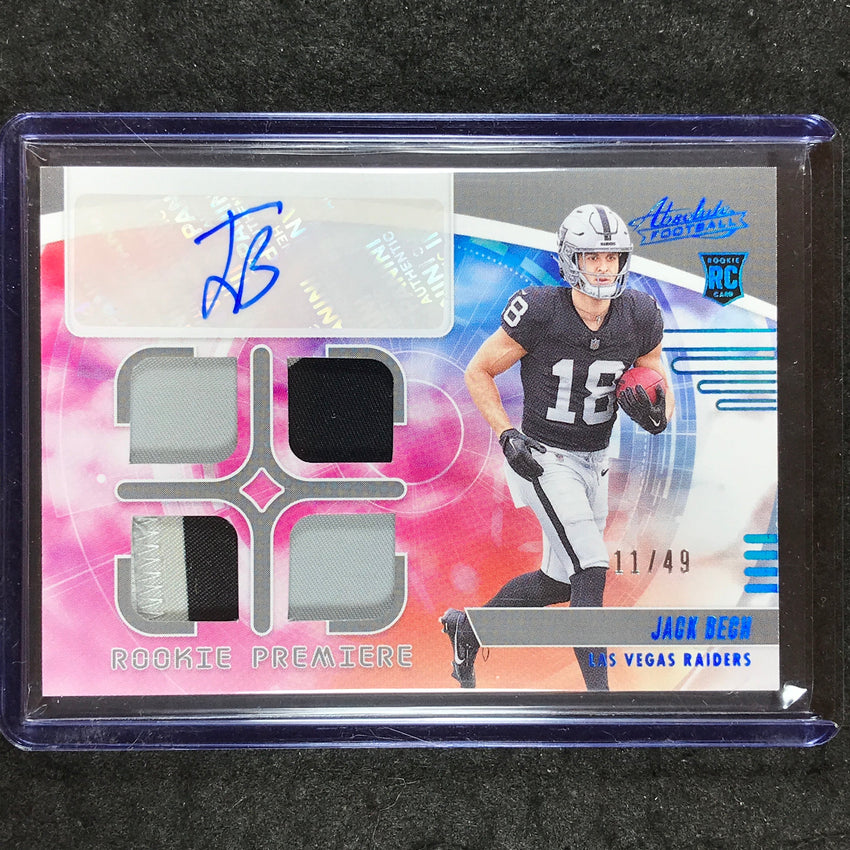 2025 Absolute JACK BECH Rookie Premiere Materials Quad Patch Auto Spectrum 11/49