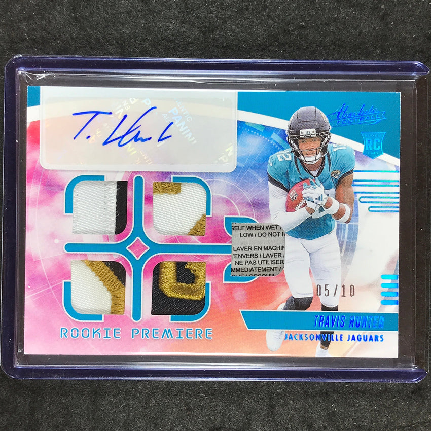 2025 Absolute TRAVIS HUNTER Rookie Premiere Materials Five Patch Auto 5/10