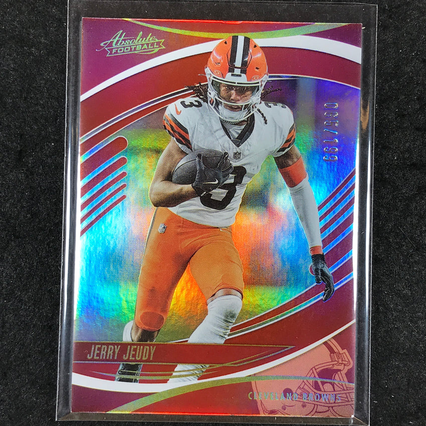 2025 Absolute Football JERRY JEUDY Base Red Spectrum /199 #55