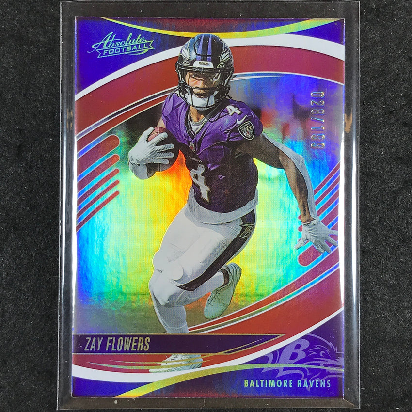 2025 Absolute Football ZAY FLOWERS Base Red Spectrum /199 #62