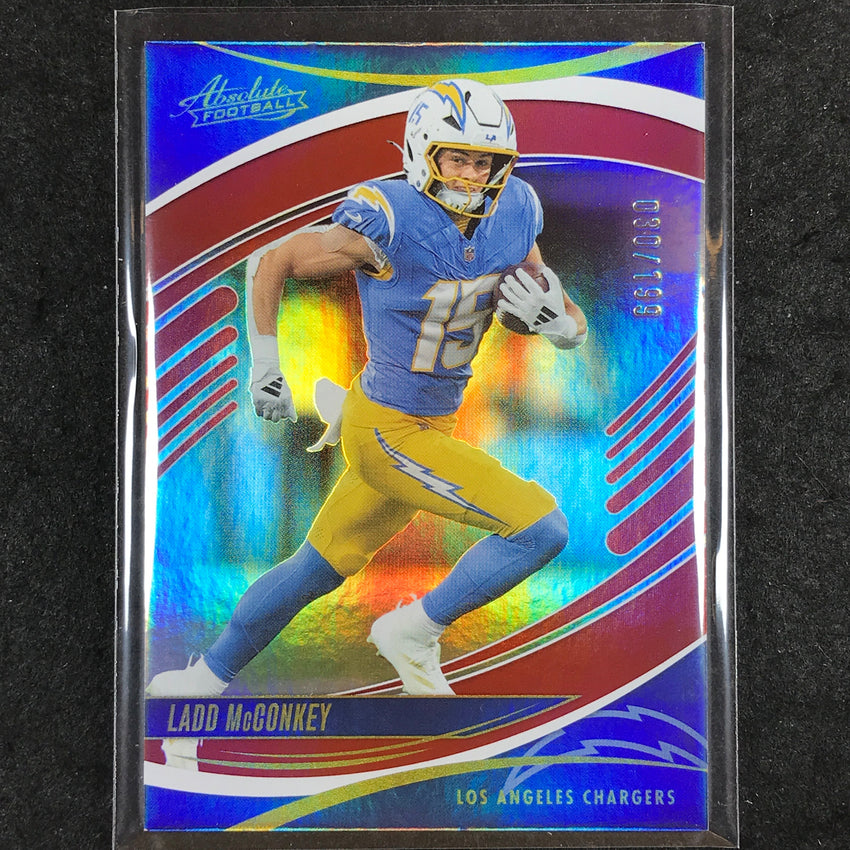 2025 Absolute Football LADD MCCONKEY Base Red Spectrum /199 #77