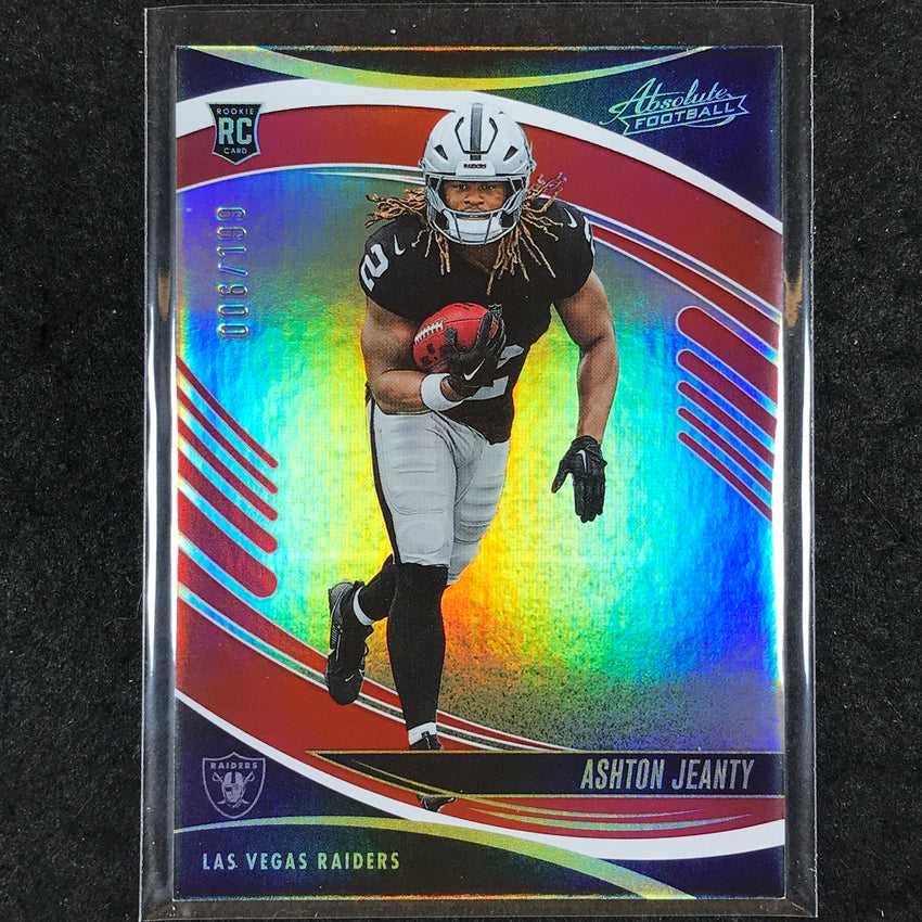 2025 Absolute Football ASHTON JEANTY Rookie Base Red Spectrum /199 #106