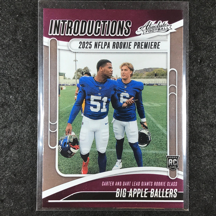 2025 Absolute Football CARTER DART Introductions Rookie Base #ACR