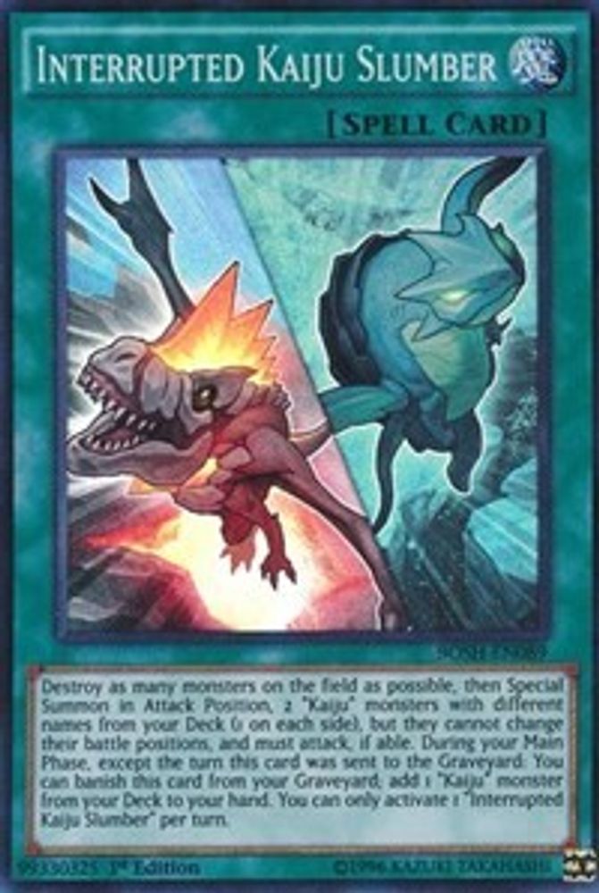 Interrupted Kaiju Slumber - (BOSH-EN089) - Super Rare  1st Edition