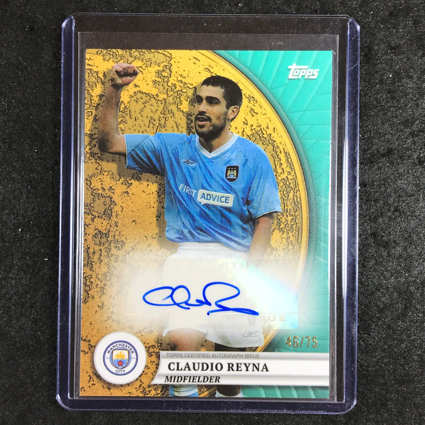 2024-25 Topps Blue Moon Manchester City CLAUDIO REYNA Gold Moon Auto Aqua 46/75