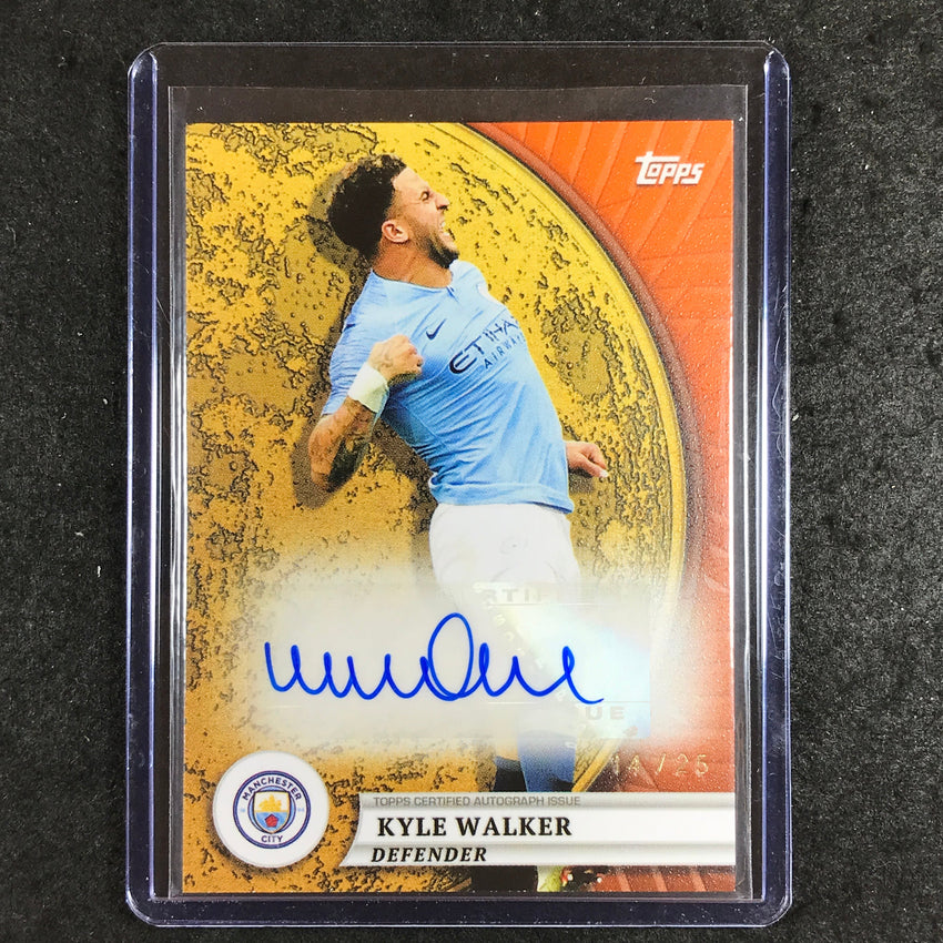2024-25 Topps Blue Moon Manchester City KYLE WALKER Gold Moon Auto Orange 14/25