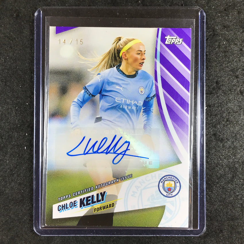 2024-25 Topps Blue Moon Manchester City CHLOE KELLY Manchester Auto Purple 14/15
