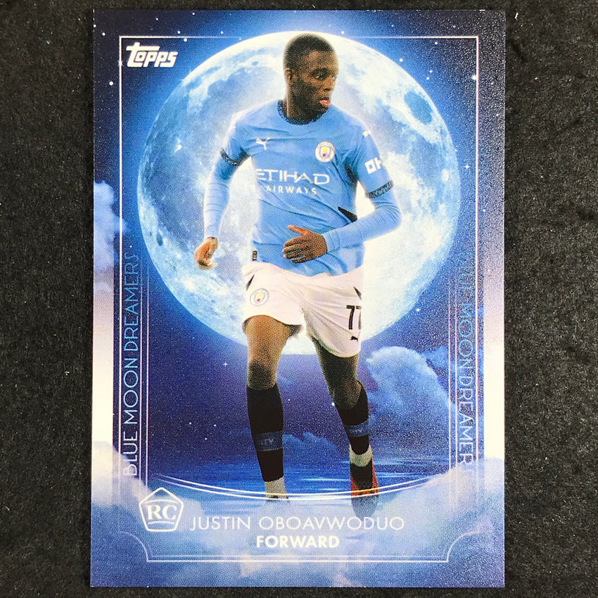 2024-25 Topps Blue Moon Manchester City JUSTIN OBOAVWODUO Rookie Dreamers #35