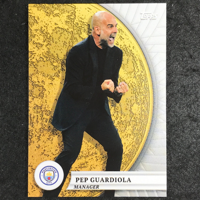 2024-25 Topps Blue Moon Manchester City PEP GUARDIOLA Base Gold Moon #41