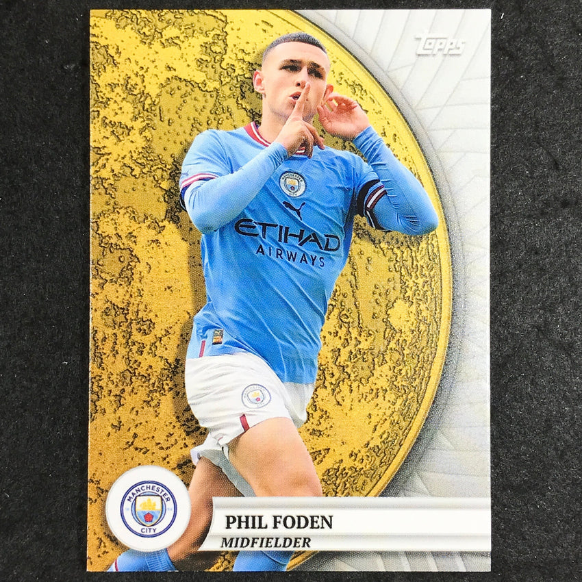 2024-25 Topps Blue Moon Manchester City PHIL FODEN Base Gold Moon #44