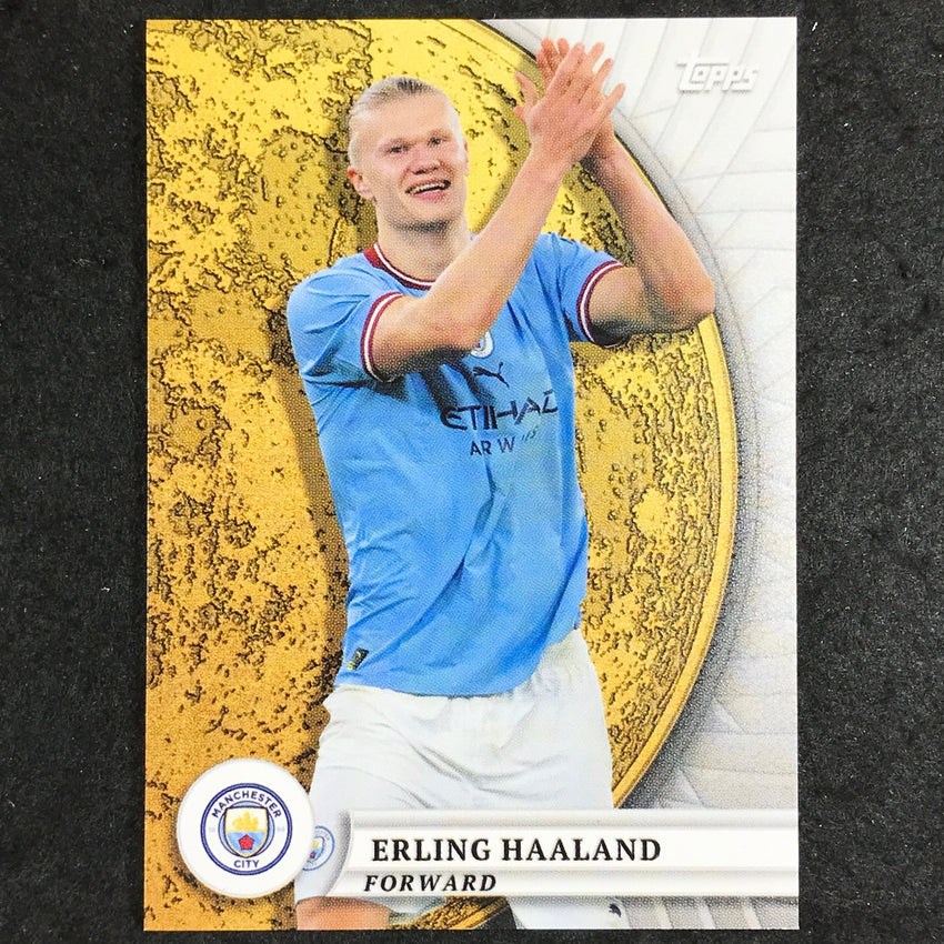 2024-25 Topps Blue Moon Manchester City ERLING HAALAND Base Gold Moon #45