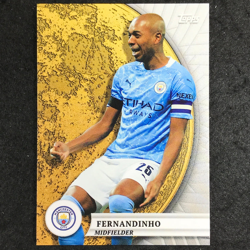 2024-25 Topps Blue Moon Manchester City FERNANDINHO Base Gold Moon #48