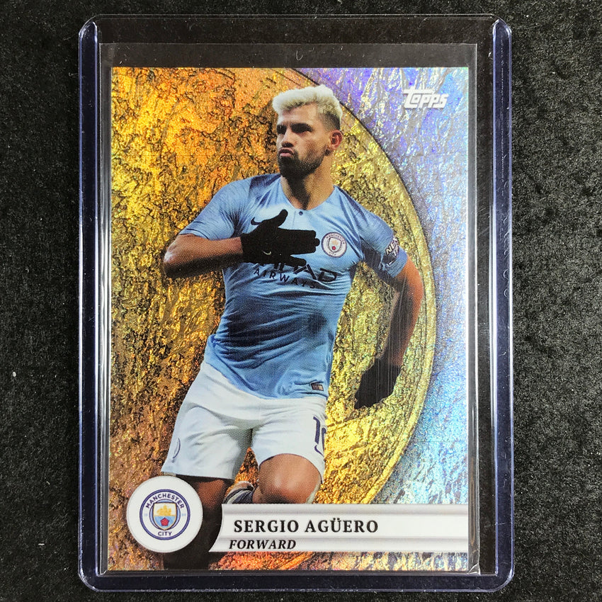 2024-25 Topps Blue Moon Manchester City SERGIO AGUERO Gold Moon Lunar Dust #50