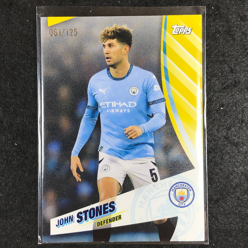 2024-25 Topps Blue Moon Manchester City JOHN STONES Base Yellow 61/125