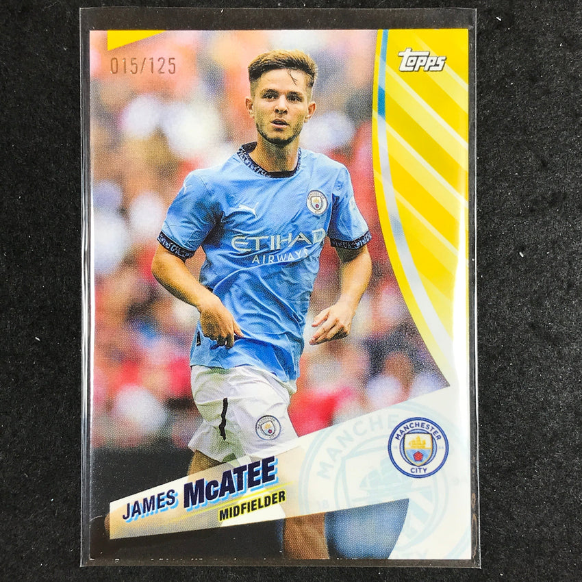 2024-25 Topps Blue Moon Manchester City JAMES MCATEE Base Yellow 15/125