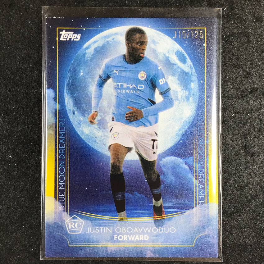 2024-25 Topps Blue Moon Manchester City JUSTIN OBOAVWODUO Rookie Yellow 119/125