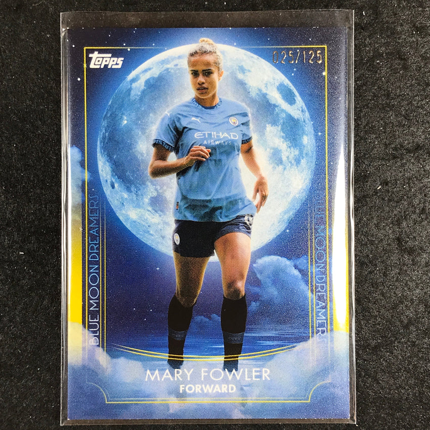 2024-25 Topps Blue Moon Manchester City MARY FOWLER Dreamers Yellow 25/125