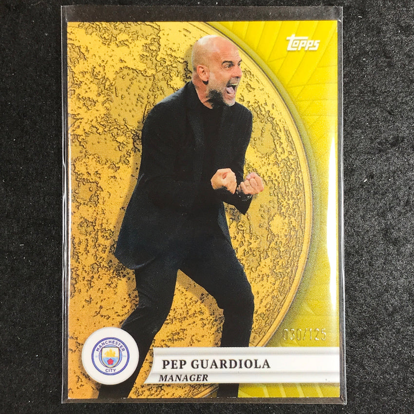 2024-25 Topps Blue Moon Manchester City PEP GUARDIOLA Gold Moon Yellow 30/125