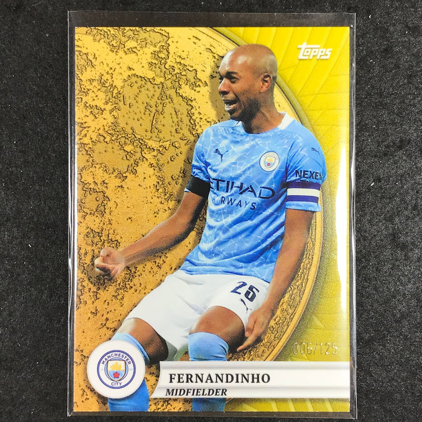 2024-25 Topps Blue Moon Manchester City FERNANDINHO Gold Moon Yellow 6/125