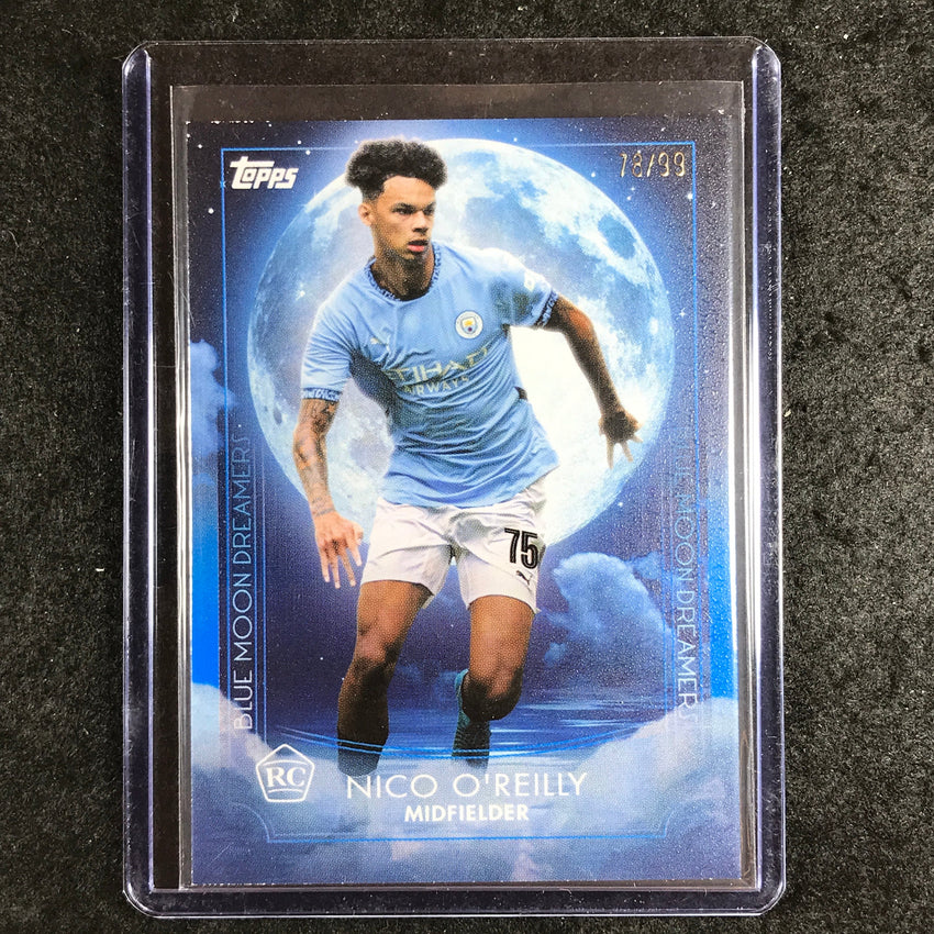 2024-25 Topps Blue Moon Manchester City NICO O'REILLY Dreamers Rookie Blue 78/99