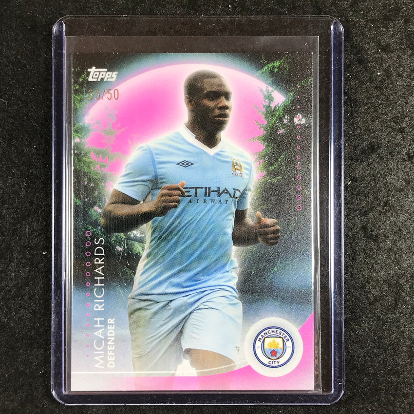 2024-25 Topps Blue Moon Manchester City MICAH RICHARDS Moonshine Pink 35/50