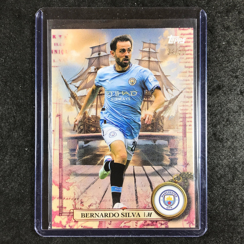 2024-25 Topps Blue Moon Manchester City BERNARDO SILVA Sail Away Pink 34/50