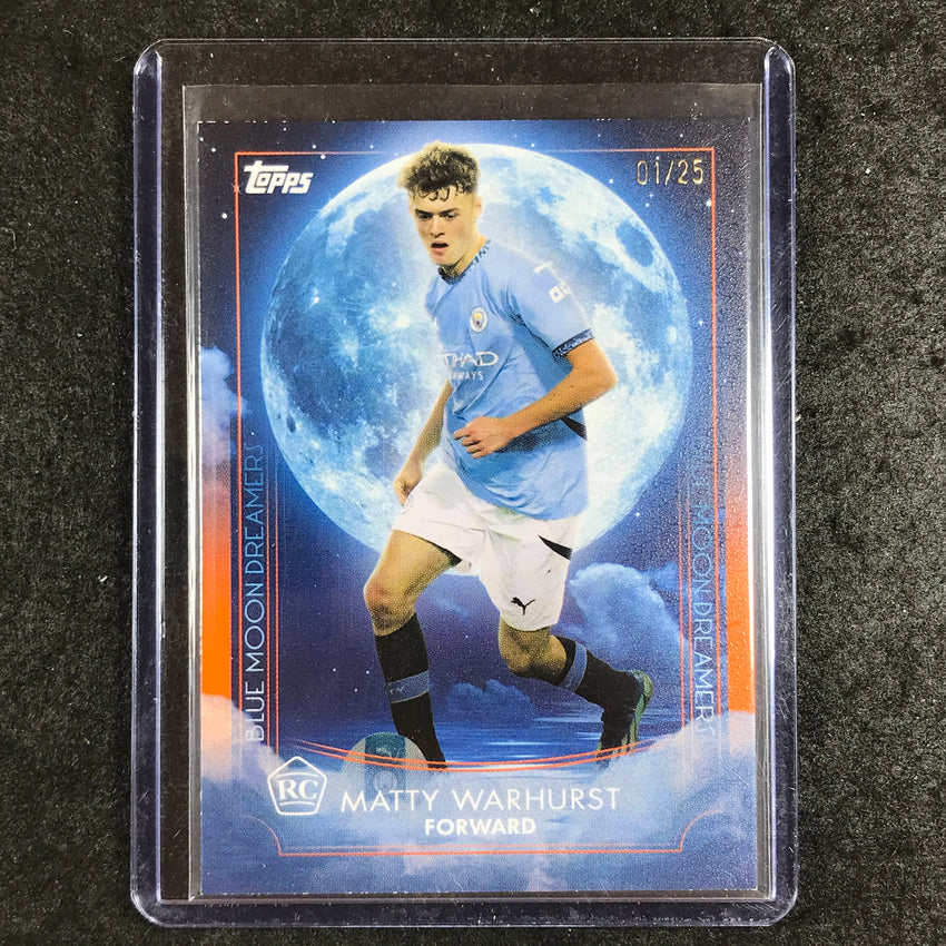 2024-25 Topps Blue Moon Manchester City MATTY WARHURST Rookie Orange 1/25