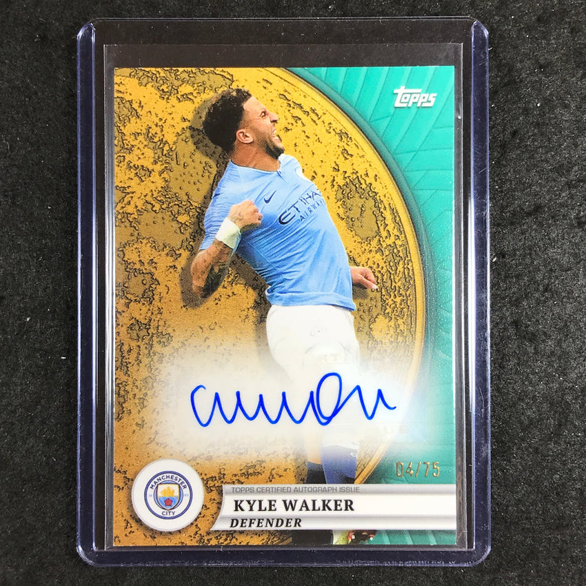 2024-25 Topps Blue Moon Manchester City KYLE WALKER Gold Moon Auto Aqua 4/75