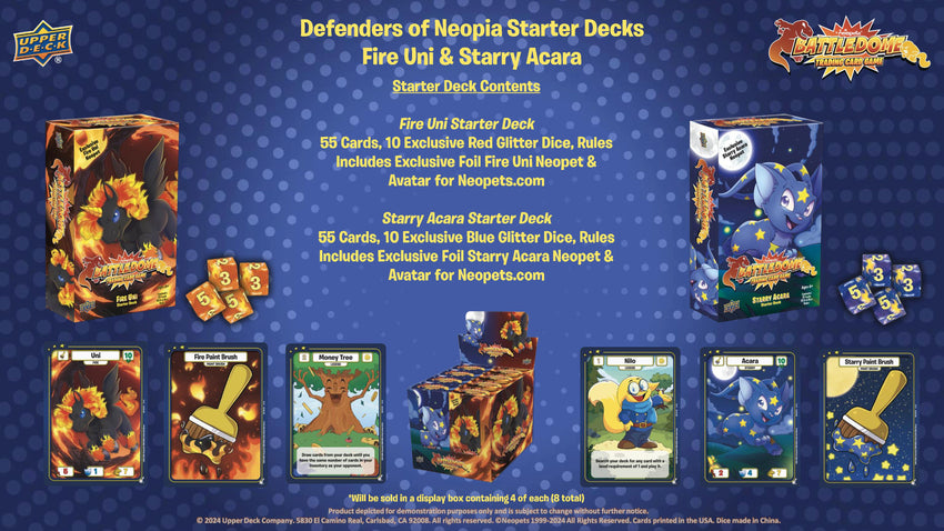 Neopets Battledome TCG: Defenders of Neopia Starter Deck - Fire Uni