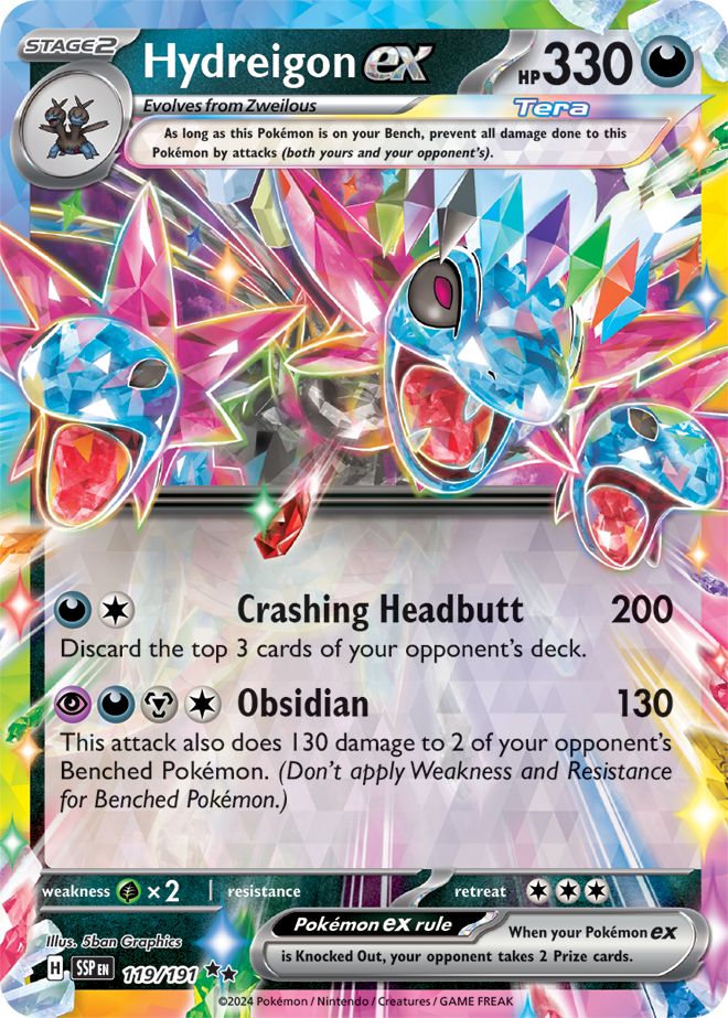 Hydreigon ex - 119/191 - Ultra Rare (Double Rare) Surging Sparks