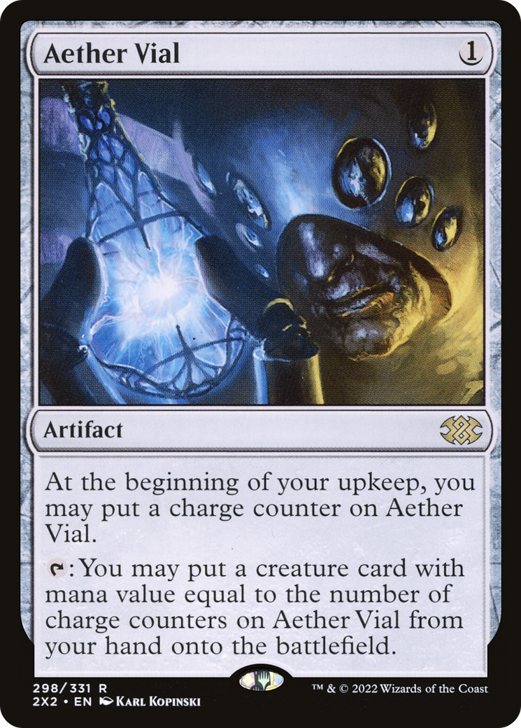 [FOIL] Aether Vial #298 - RARE 2X2 - Double Masters 2022