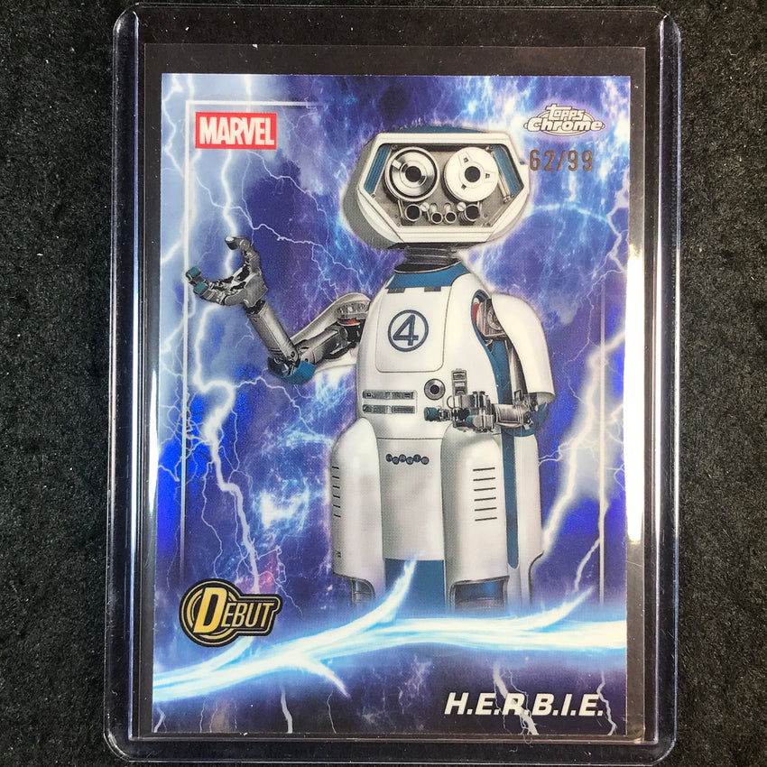 2025 Topps Chrome Marvel Studios H.E.R.B.I.E. Thor Refractor 62/99 #199