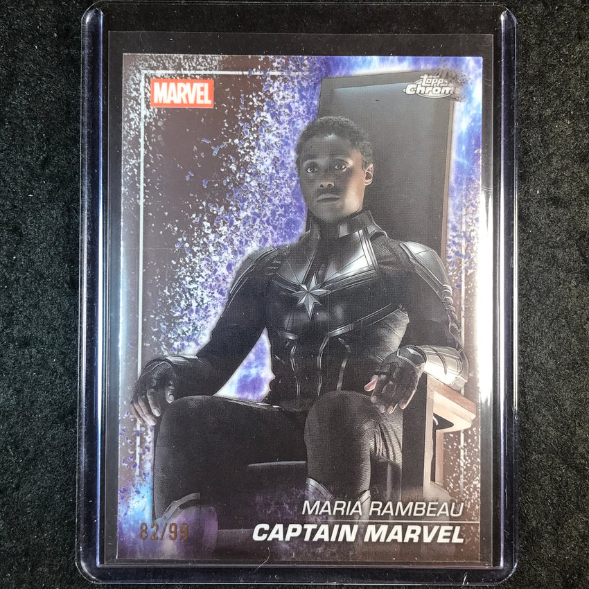 2025 Topps Chrome Marvel Studios CAPTAIN MARVEL The Snap Variation 82/99 #133