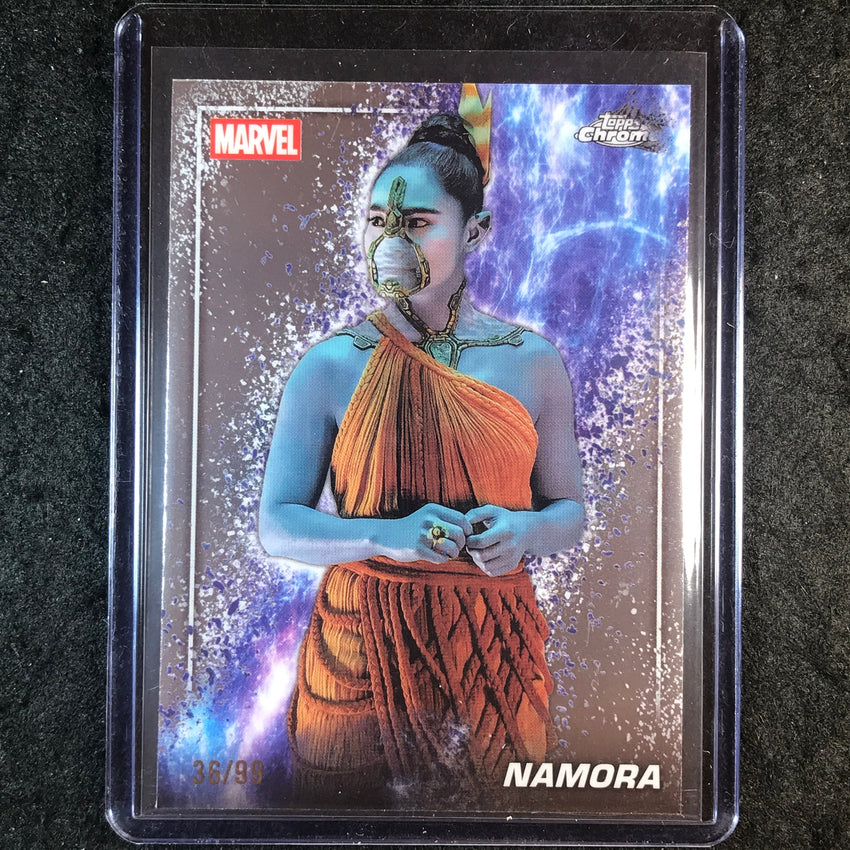 2025 Topps Chrome Marvel Studios NAMORA The Snap Variation 36/99 #143