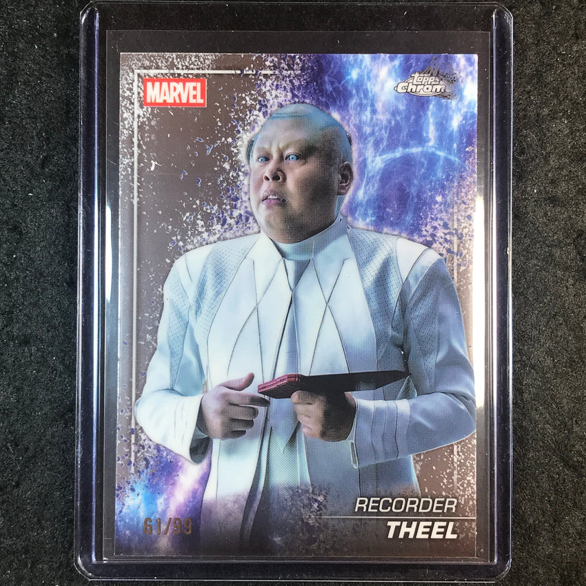 2025 Topps Chrome Marvel Studios RECORDER THEEL The Snap Variation 61/99 #152