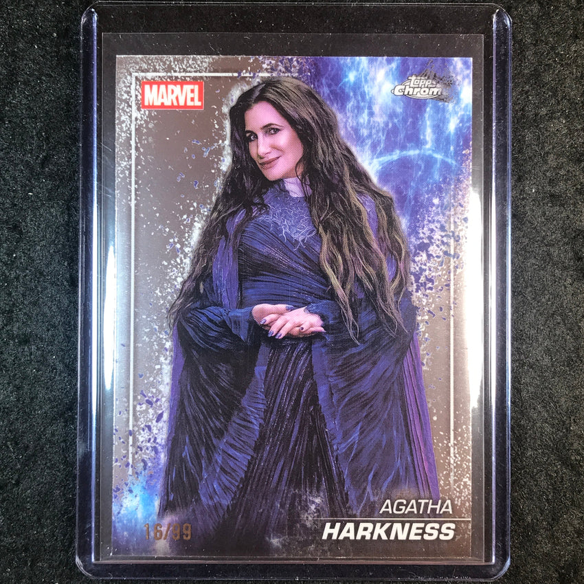 2025 Topps Chrome Marvel Studios AGATHA HARKNESS The Snap Variation 16/99 #162