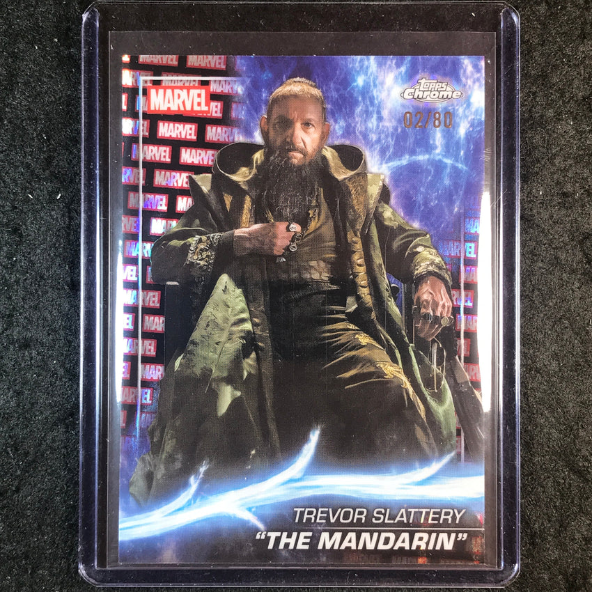 2025 Topps Chrome Marvel Studios THE MANDARIN Marvel Red & Black Lava 2/80 #32