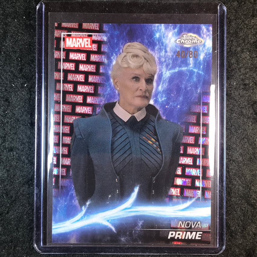 2025 Topps Chrome Marvel Studios NOVA PRIME Marvel Red & Black Lava 40/80 #51